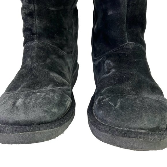 Ugg Australia Womens 5116 Mayfaire Black Side Zip Suede Genuine Leather Boots 6 - Picture 2 of 16